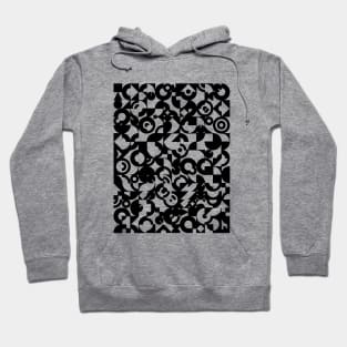 Electronic Musician Synthesizer Pattern Black Hoodie